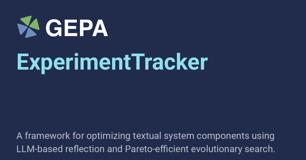 ExperimentTracker - GEPA