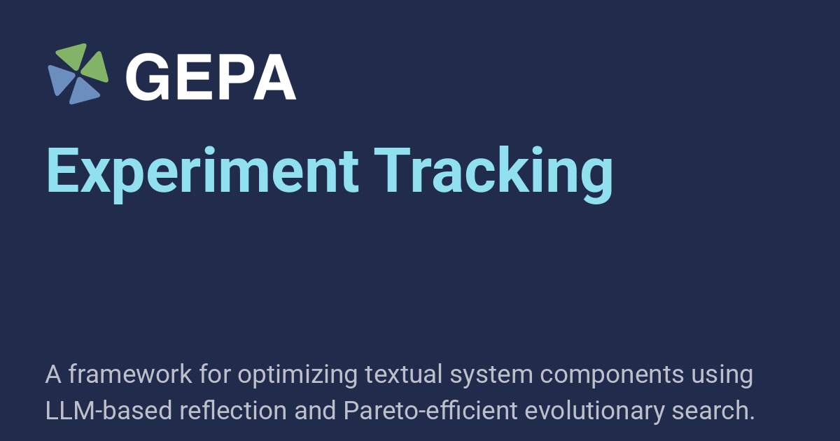 Experiment Tracking - GEPA