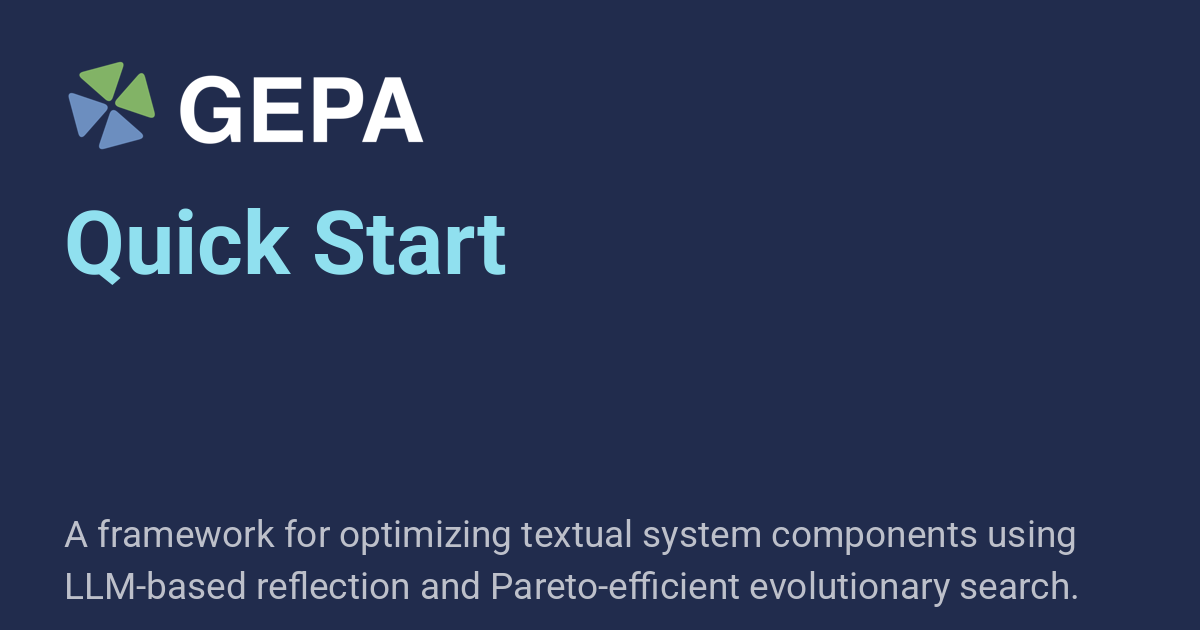 Quick Start - GEPA