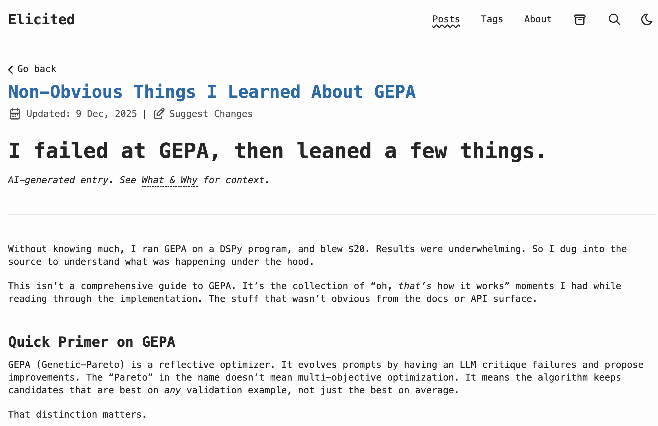 Non-Obvious GEPA Insights