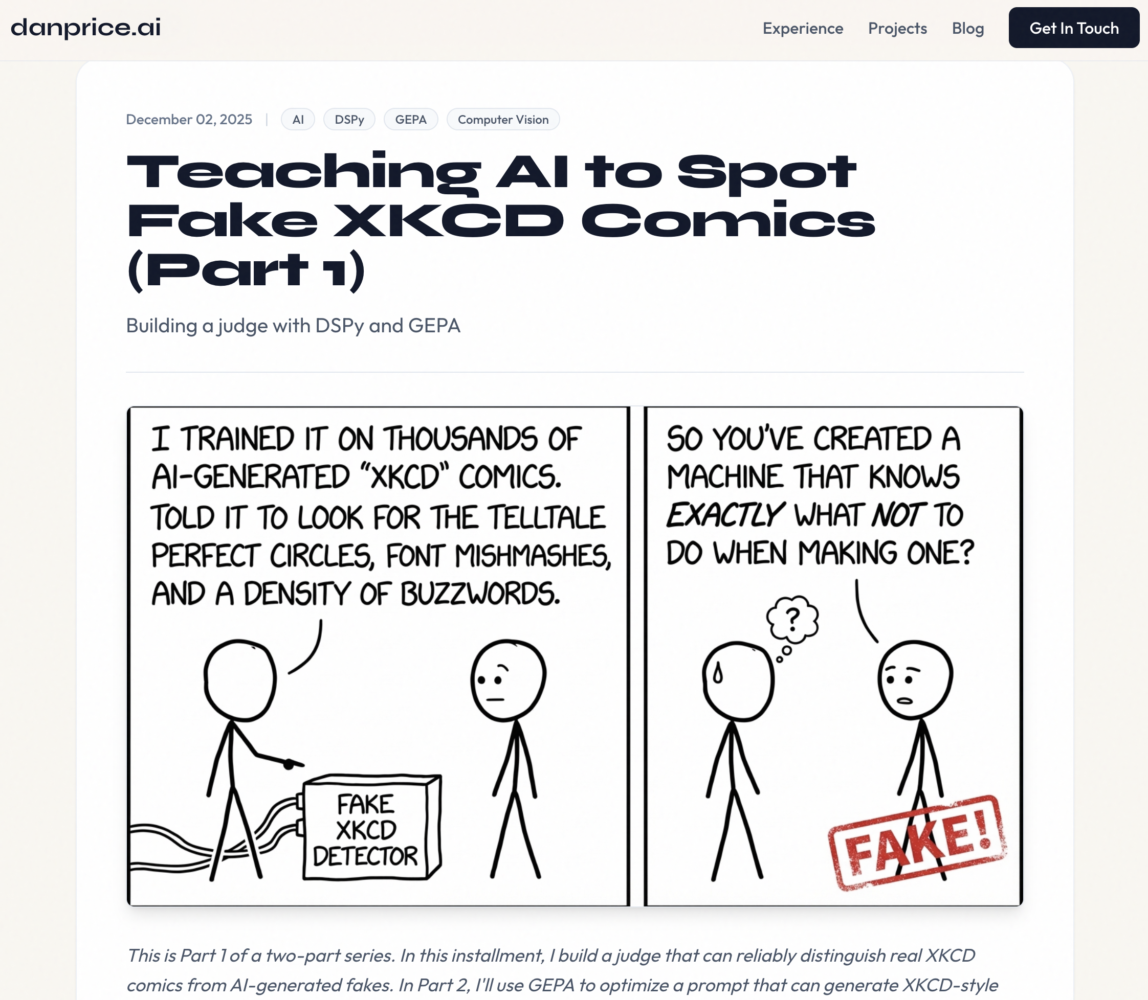 Teaching AI to Spot Fake XKCD